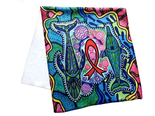 Printed Pattern Exercise Sports Microfiber Towel 300gsm For Fitness And Yoga
