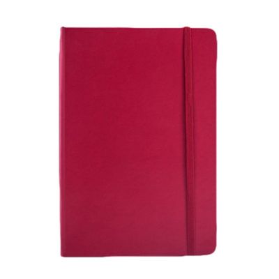 Engraved Logo Hardcover A5 Office PU Notebooks With Elastic Closure