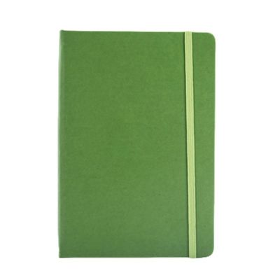 Engraved Logo Hardcover A5 Office PU Notebooks With Elastic Closure