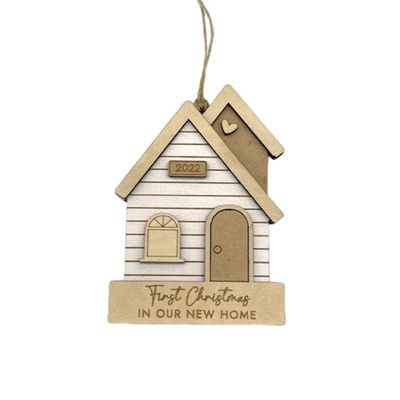 Custom Shape Full Colour UV Printed Wooden Ormanet For Christmas Holidays