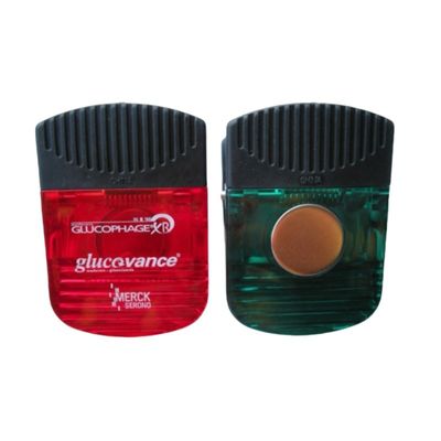 Promotional Printed Plastic Magnet Clip With Solid Color For Fridge